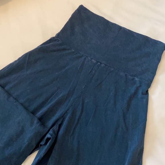 SOLD OUT Blue Gray Mineral Wash Wide Leg High Waist Palazzo Boho Casual Pull On - Picture 9 of 9